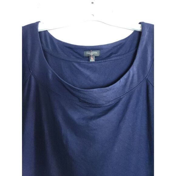 Talbots Women Navy Blue Jersey Knit Scoop Neck Tunic Top size 3X - Picture 6 of 6